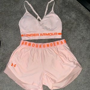 under armour bra/short set